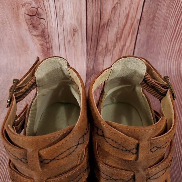 *READ* Roper Womens Size 6 Willa Embroidery Snip Toe Casual Ankle Boots Brown - Picture 8 of 16